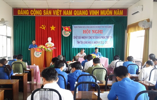 Sơ kết giữa nhiệm kỳ công tác Đoàn và phong trào TTN tỉnh Tiền Giang khóa IX, nhiệm kỳ  2012 - 2017 .